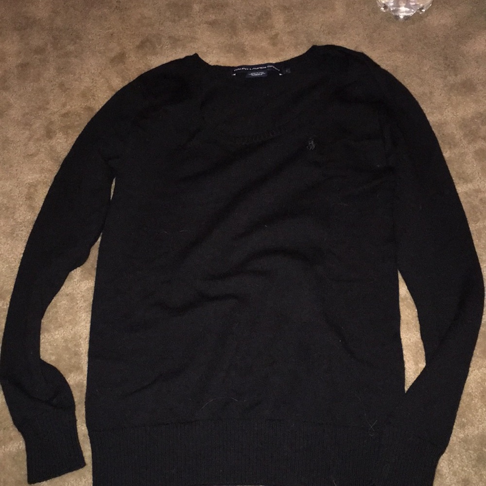 Ralph Lauren Sport black merino wool long sleeve